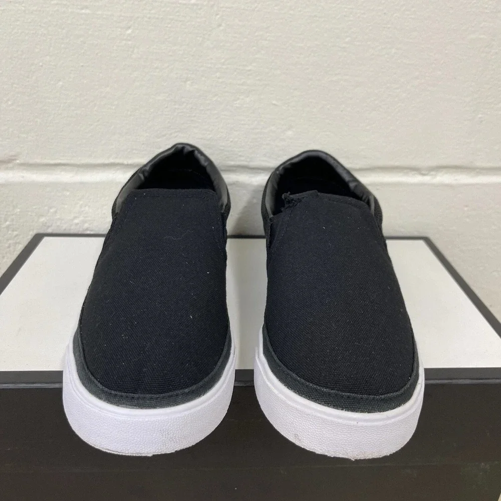 Nike‎ Court Vision Low Black Slip On Canvas Sneakers Shoes Men's Size 8